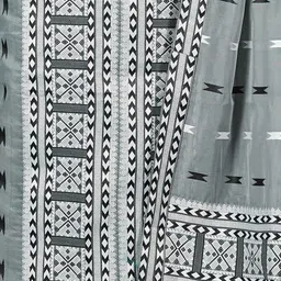 Desi Fusion Woven Design Embroidered Pure Cotton Handloom Saree image 5