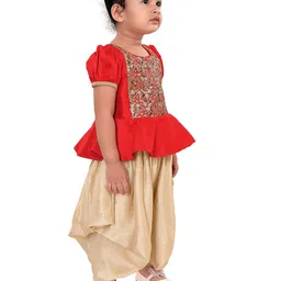 Pragya Exclusive Girls Embellished Top with Dhoti Pants image 3