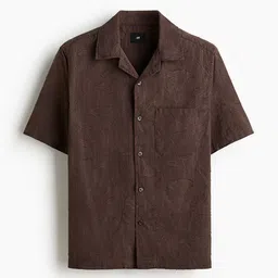 H&M Men Regular Fit Jacquard-Weave Resort Shirt-picture-40