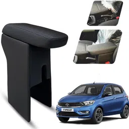 Premium Armrest For Tata Tiago with Moulded Foam(Nappa,Double Black Stitching) Car Armrest-image-45