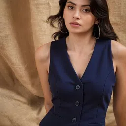 pp vastram Solid Women Waistcoat image 2