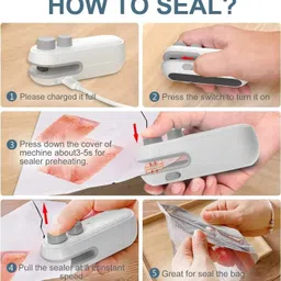 4uonly Magnetic Bag Sealer with Cutter FVGG5 Hand Held Heat Sealer image 5