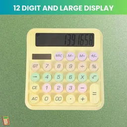 clairbell Desktop Cute Calculator, 12-Digit Large Display With Aesthetic Candy ColorO384 Desktop Cute Calculator, 12-Digit Large Display With Aesthetic Candy ColorE384 Basic Calculator-picture-40