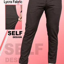 indiclub Men Slim Fit Brown Linen Blend Trousers-picture-27