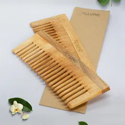 ALLURE Set Of 2 Neem Wooden Combs image 2