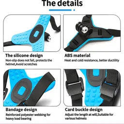gaynvi MotoVlogging Full Face with Chin+Mobile Holder+Mic(Combo) Helmet Mount image 4