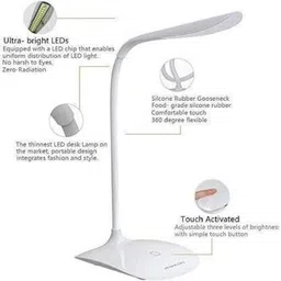 rexburg Rechargeable LED Table/ Night/ with 3 Stage Dimming Light Study Lamp image 4