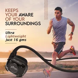 ptron Bassstrings Sports Open-Ear Bluetooth 5.3 Wireless Headphones with Mic Bluetooth Gaming Headset image 4