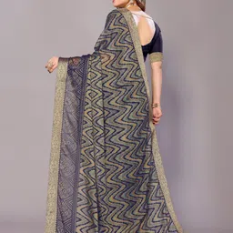 emv Printed Bollywood Brasso, Chiffon Saree image 2