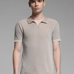 Jack & Jones Men Self Design Polo Collar Cotton T-shirt-picture-20
