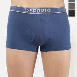 Sporto by Macho Pack Of 4 Combed Cotton Trunks-image-89