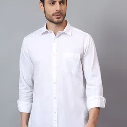 Cantabil Men Spread Collar Solid Cotton Casual Shirt-picture-29