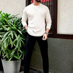 SZN Self Design Round Neck Long Sleeves Regular Fit T-shirt image 3