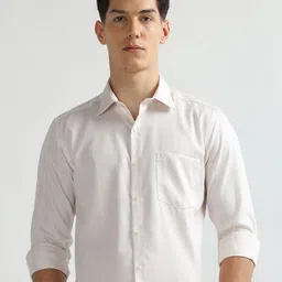 Arrow Men Manhattan Slim Fit Textured Spread Collar Pure Cotton Formal Shirt-picture-21