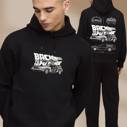 Cool Plus Men Printed Hooded Sweatshirt image 4