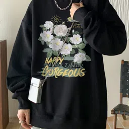 StyleCast x Revolte Men Floral Printed Round Neck Oversized Sweatshirt image 4