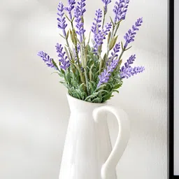 Home Centre Purple & Green Artificial Flower With Pot image 5