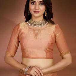 sanjana  silk SANJANA SILK Beads and Stones Pure Chiffon Saree image 3