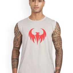 3Colors Printed Dri-FIT Gym Vest VEST-CCUT-EAGLE-GREY( PRINT-C RED)-image-57