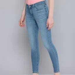 levi's Women's 710 Blue Skinny Fit Mid Rise Jeans image 3