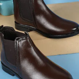ZOOMBIE Men Mid Top Slip-On Chelsea Boots-picture-47