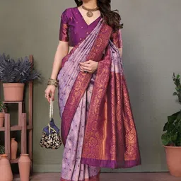 AVANTIKA FASHION Ethnic Motifs Zari Border Kanjeevaram Saree image 4