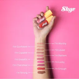 SHYR BEAUTY Long-Lasting Smudge-Proof Matte Liquid Lipstick - 5 ml - I'm Worthy image 5