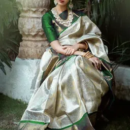 bansari textiles Woven Design Zari Banarasi Saree-picture-10