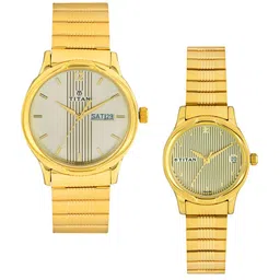 Titan Bandhan Unisex Gold Analogue Watch Gift Set  NL15802490YM05-picture-12