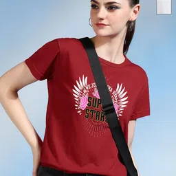 Metronaut Women 2 Printed Bio Finish Applique T-shirt-image-72