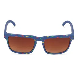 DukieKooky Unisex Kids Brown Lens & Blue Square Sunglasses with-picture-30