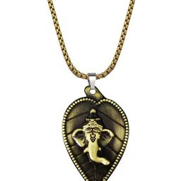 M Men Style Rhodium-Plated Contemporary Pendants with Chains image 3