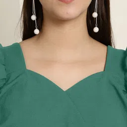 Metronaut Pack Of 2 Sweetheart Neck Puff Sleeve Peplum Top image 4