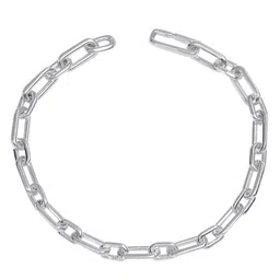 LeCalla Men 925 Sterling Silver-Plated Open Link Bracelet image 2