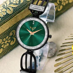 WHITE BIRD Women Brass Embellished Dial & Straps Analogue Watch 6009-image-3