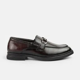 Mochi Men Leather Formal Monk Shoes with Buckle image 5
