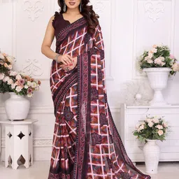 Ambuja International Checked Printed Saree-picture-11