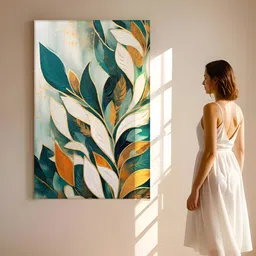 Art Street Green & White Botanical Canvas Wall Art image 4