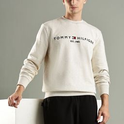 Tommy Hilfiger Europe Typography Printed Embroidered Logo Pullover Sweatshirt-picture-36