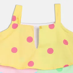 MINI KLUB Girls Polka Dots Printed A-Line Dress image 2