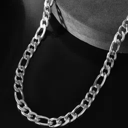 PYR FASHION Men Sterling Silver-Plated Minimal Curb Link Chain-image-13