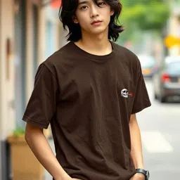 MaverIQ Men Solid Round Neck Cotton Oversized T-shirt-picture-11