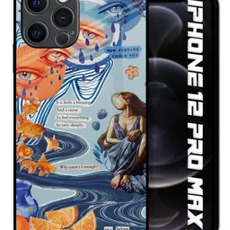 QRIOH Abstract Printed iPhone 12 Pro Max Back Case Mobile Accessories image 4