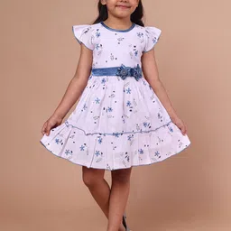 PINK MERMAID Floral Print Fit & Flare Dress image 2