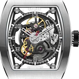 ZEROO Unisex Printed Dial & Leather Straps Analogue Automatic Watch ZM002SBK image 5