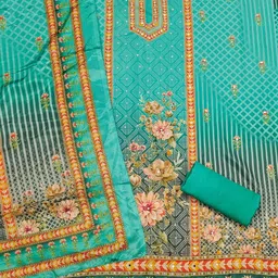 Panzora Printed Unstitched Dress Material image 3