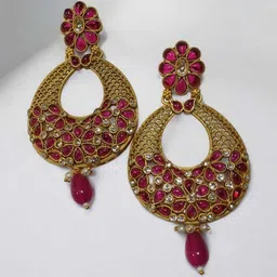 MYSTERIOUSMART Floral Drop Earrings image 1