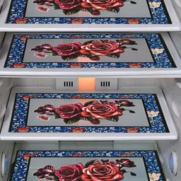 LooMantha 5-Pcs Blue & Red Printed Fridge Cover image 2