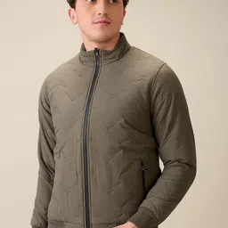 Parx Men Mock Collar Solid Bomber Jacket-picture-24