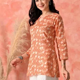 HARIKS Printed Round Neck Tunic With Trousers Co-Ords image 2